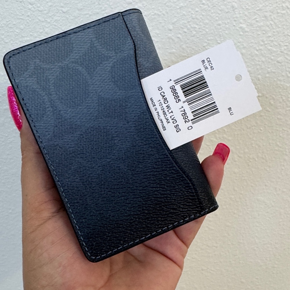 Coach ombré men's Leather Card & Key Holder